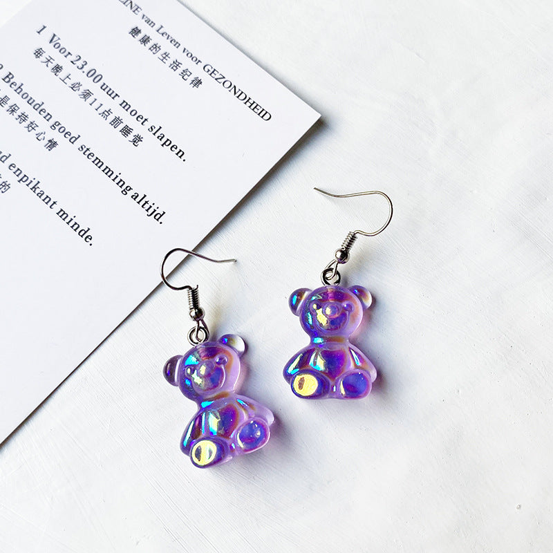 Resin printed bubble blown girl earrings (Minimo de Compra 2) MIC-YouY023