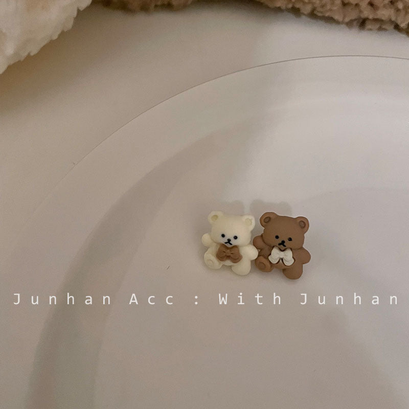 Acrylic Love Bear Earrings MIC-JunH003