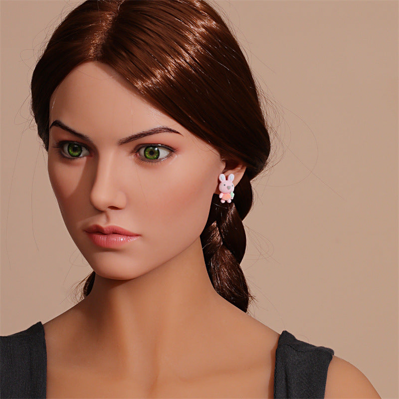 Earring Flocking Cute Stereo Cartoon GuTe032