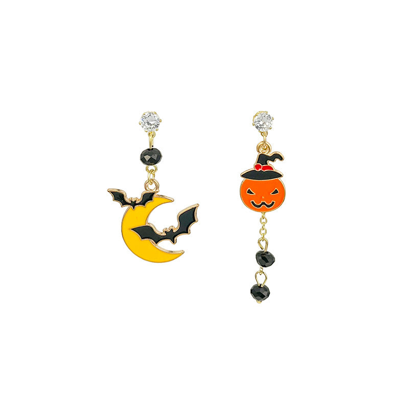 Acrylic Halloween versatile pumpkin ghost earrings MIC-MDD046