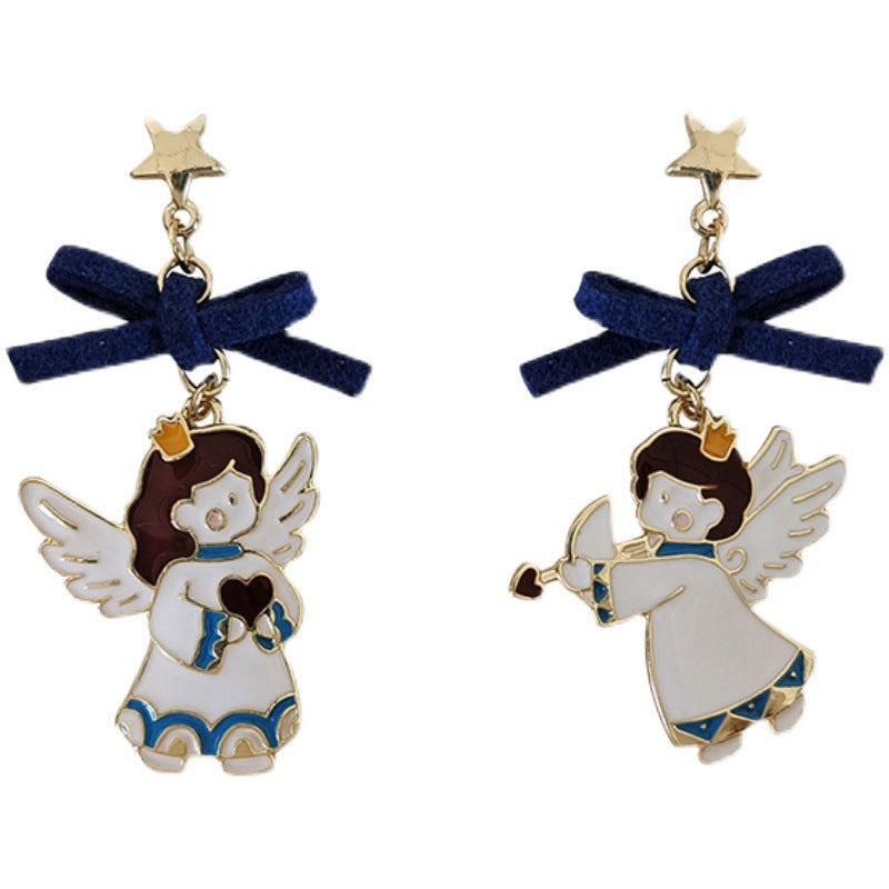 Alloy bow angel earrings MIC-BaoY038