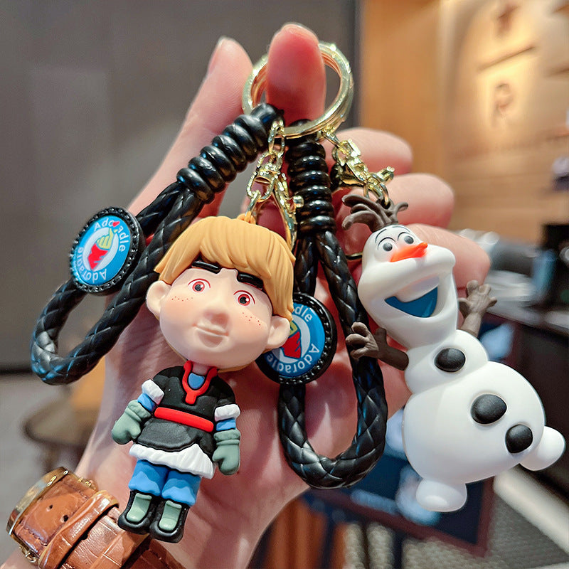 PVC cartoon ice and snow mystery keychain MIC-XuanW014