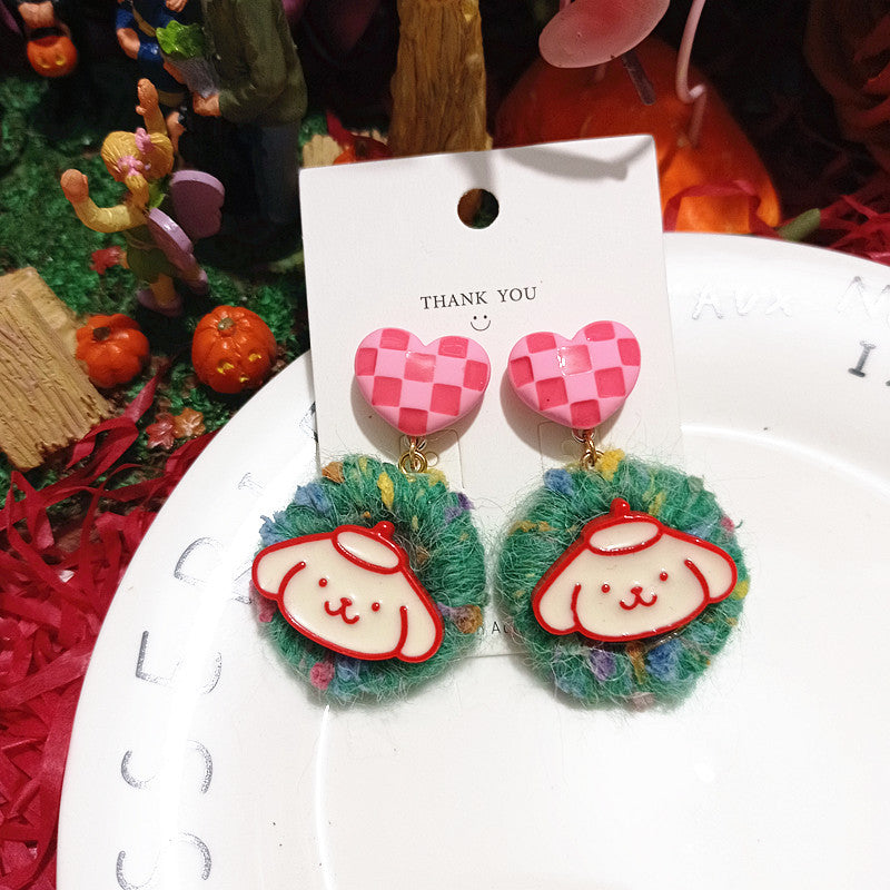 Resin Cute Versatile Fashion Cartoon Earrings MIC-XingJ058