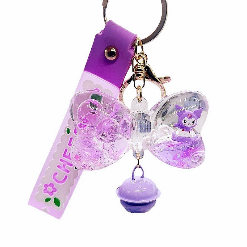 PVC cartoon wind chime oil in keychain MIC-DMF003