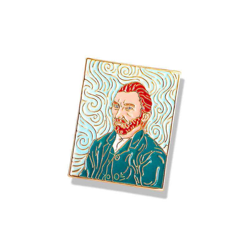 Alloy Van Gogh oil painting brooch (Minimo de Compra 5) MIC-YiN037