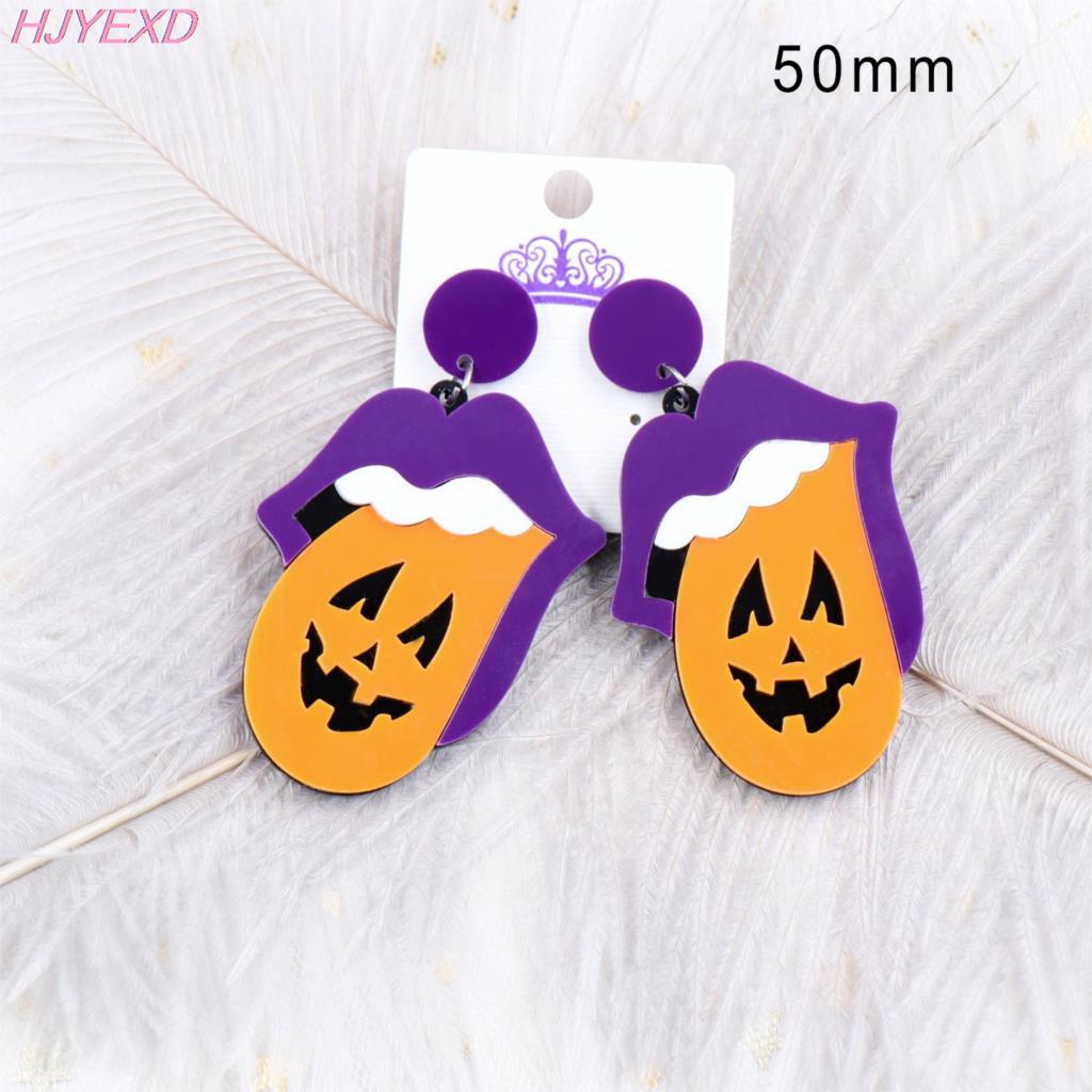 Acrylic Halloween Jack Tongue Cat Ear Studs (Minimo de compra 5) MIC-XiaoY044