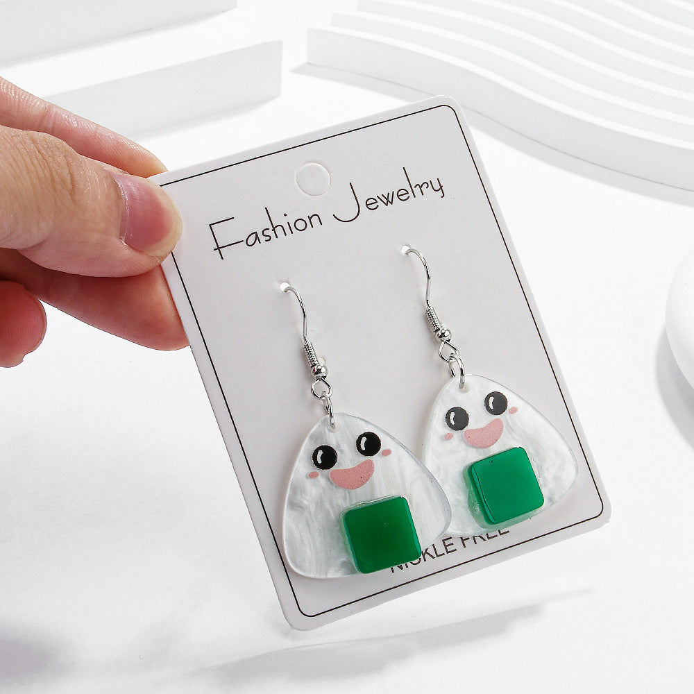 Acrylic Rice and vegetable roll earrings (Minimo de compra 2) MIC-ManT019