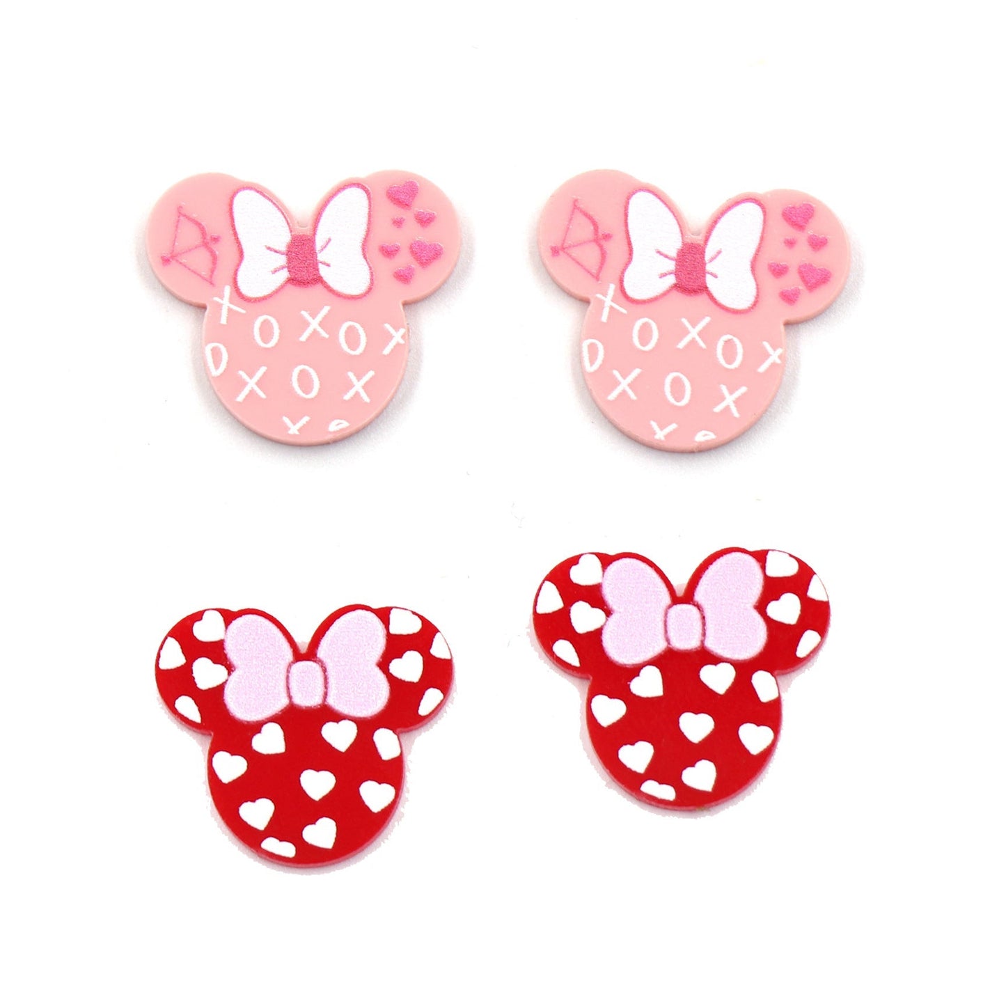 Acrylic love bow earrings Minimo de compra 5 MIC-XiaoY009