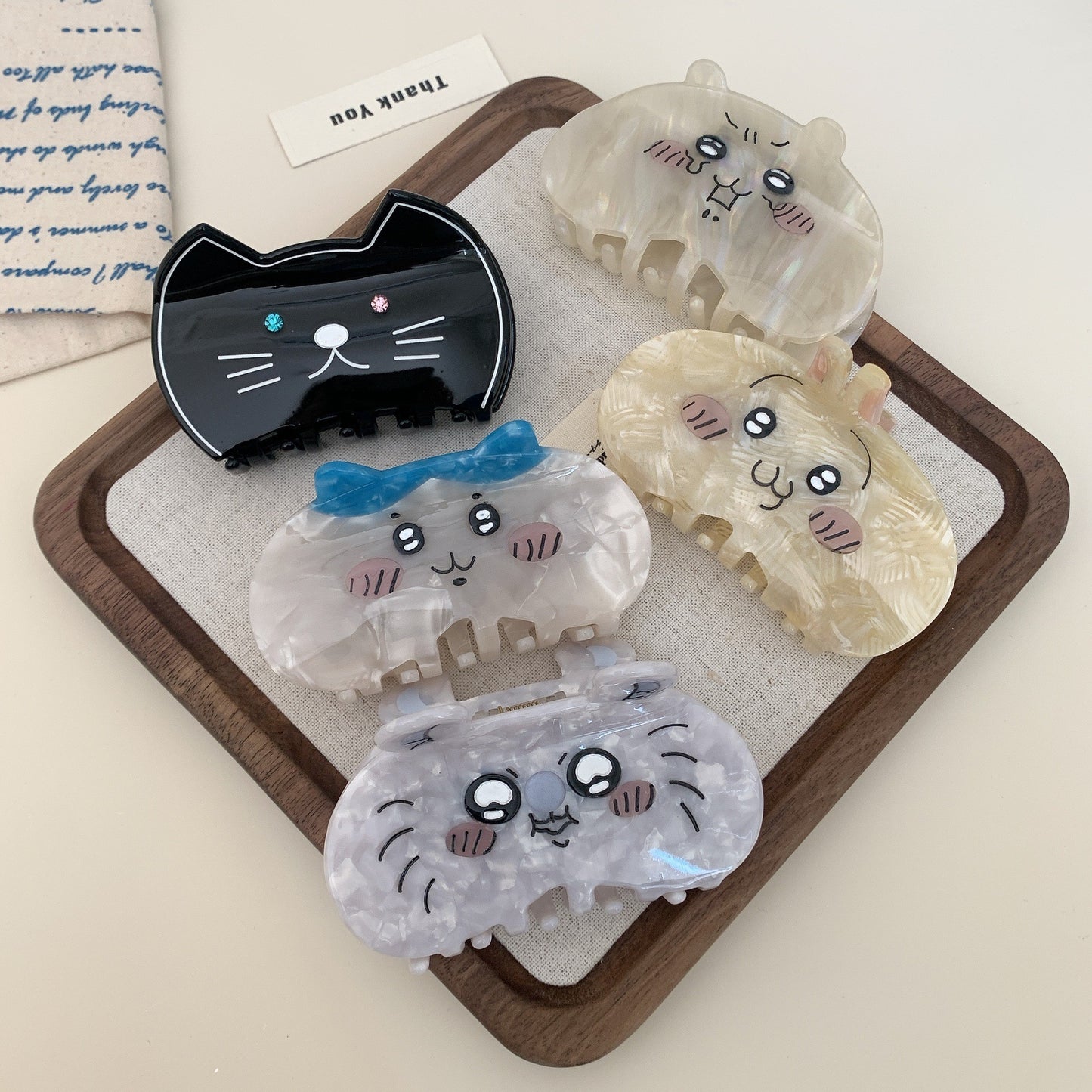 Plastic new cartoon cat acetate hair clip MYA-YHJ001