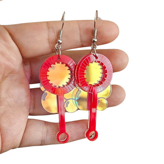 Acrylic Fun Illusion Blown Bubble Earrings MIC-XueP130