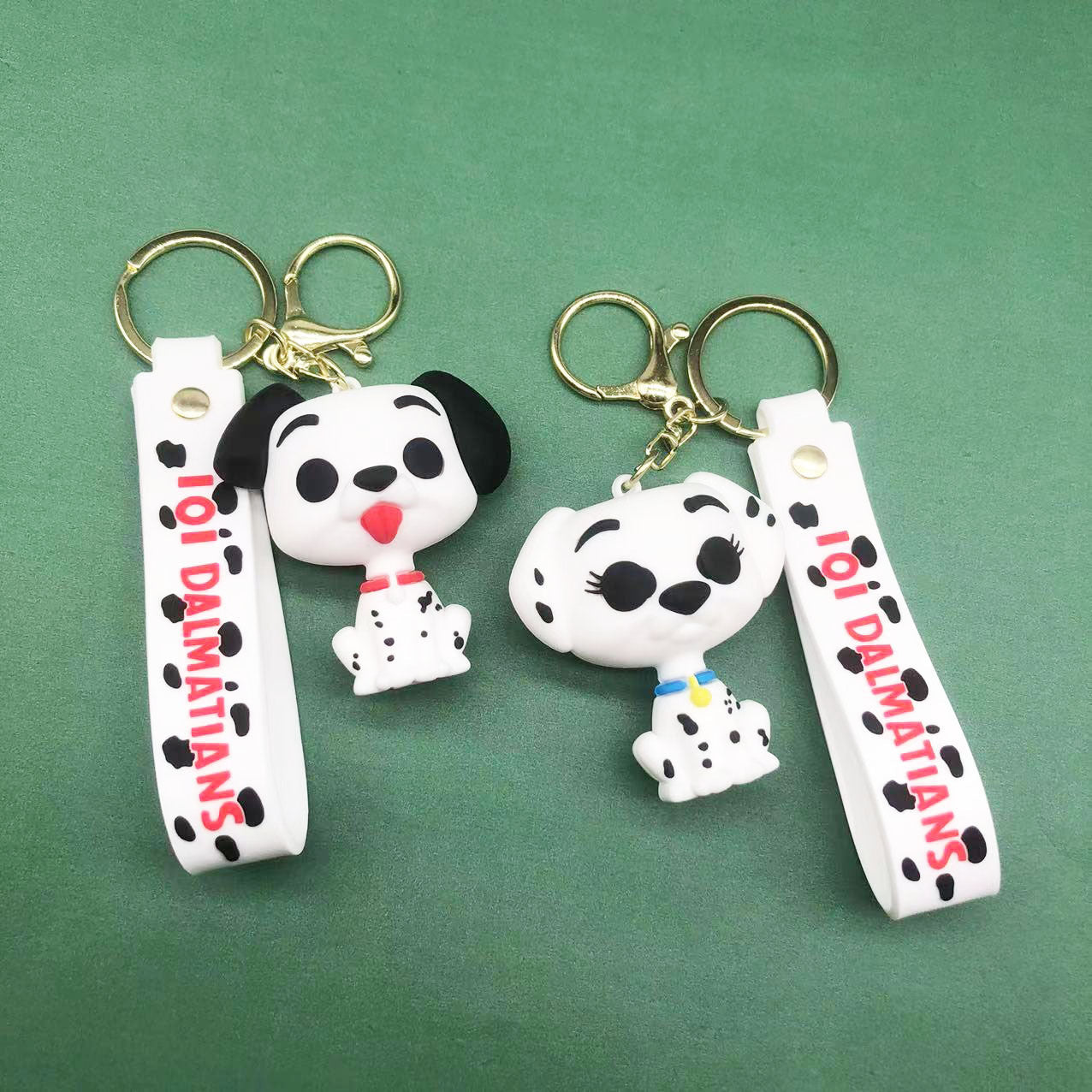 Keychain PVC Cute Cartoon Spotted Dog Pendant Minimo de compra 2 MIC-XSZ008