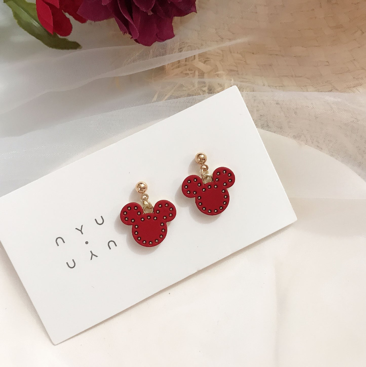 Alloy cartoon cute little bear earrings MYA-JiX027