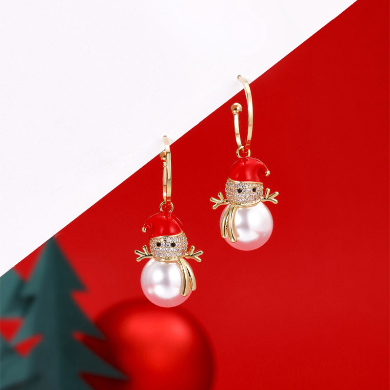 Alloy Snowflake Earrings (Minimo de Compra 2) MYA-DuoL007