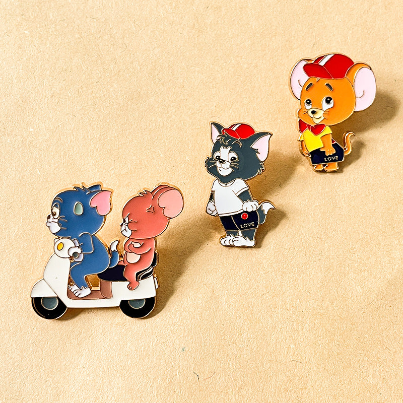 Alloy cartoon cat and mouse brooch (Minimo de compra 2) MYA-DongQ025