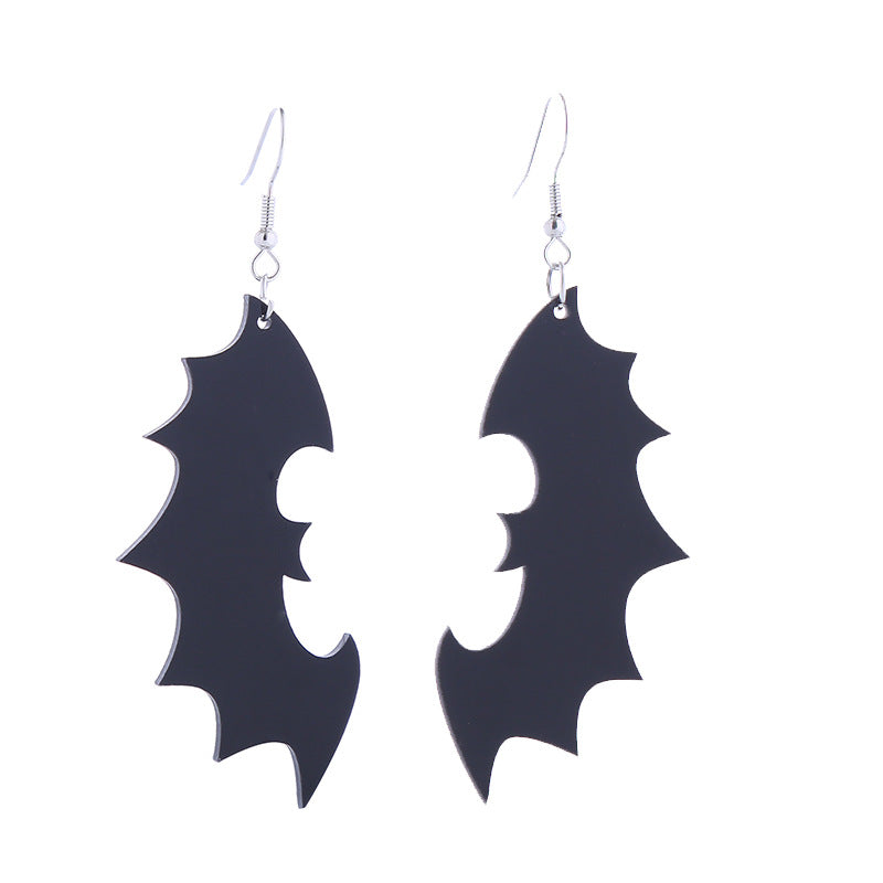 Acrylic Spider Web Ghost House Earrings (Minimo de Compra 2) MIC-ChouT035