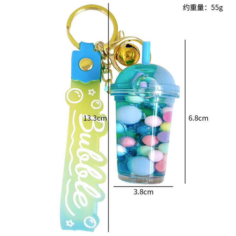 Acrylic Luminous Oil Milk Tea Cup Keychain MIC-YanG010