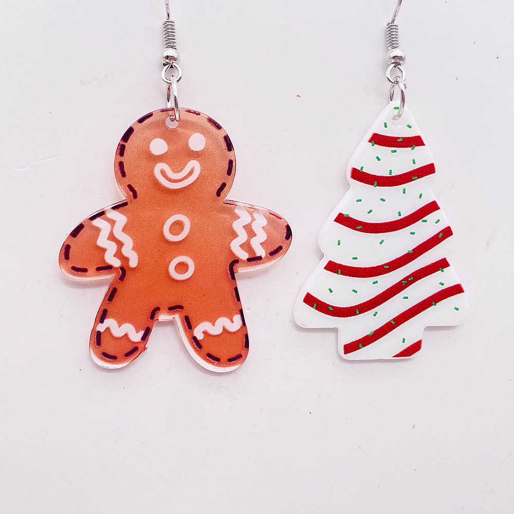 Acrylic cartoon gingerbread human earrings (Minimo de Compra 2) MYA-ChenY031