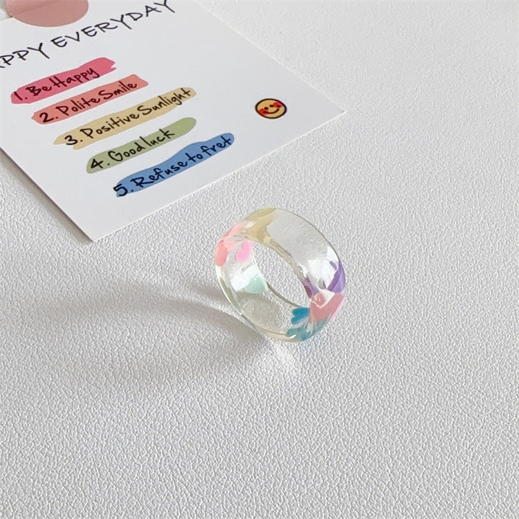 Resin Sweet Smiling Face Cat Ring MIC-WWHM033