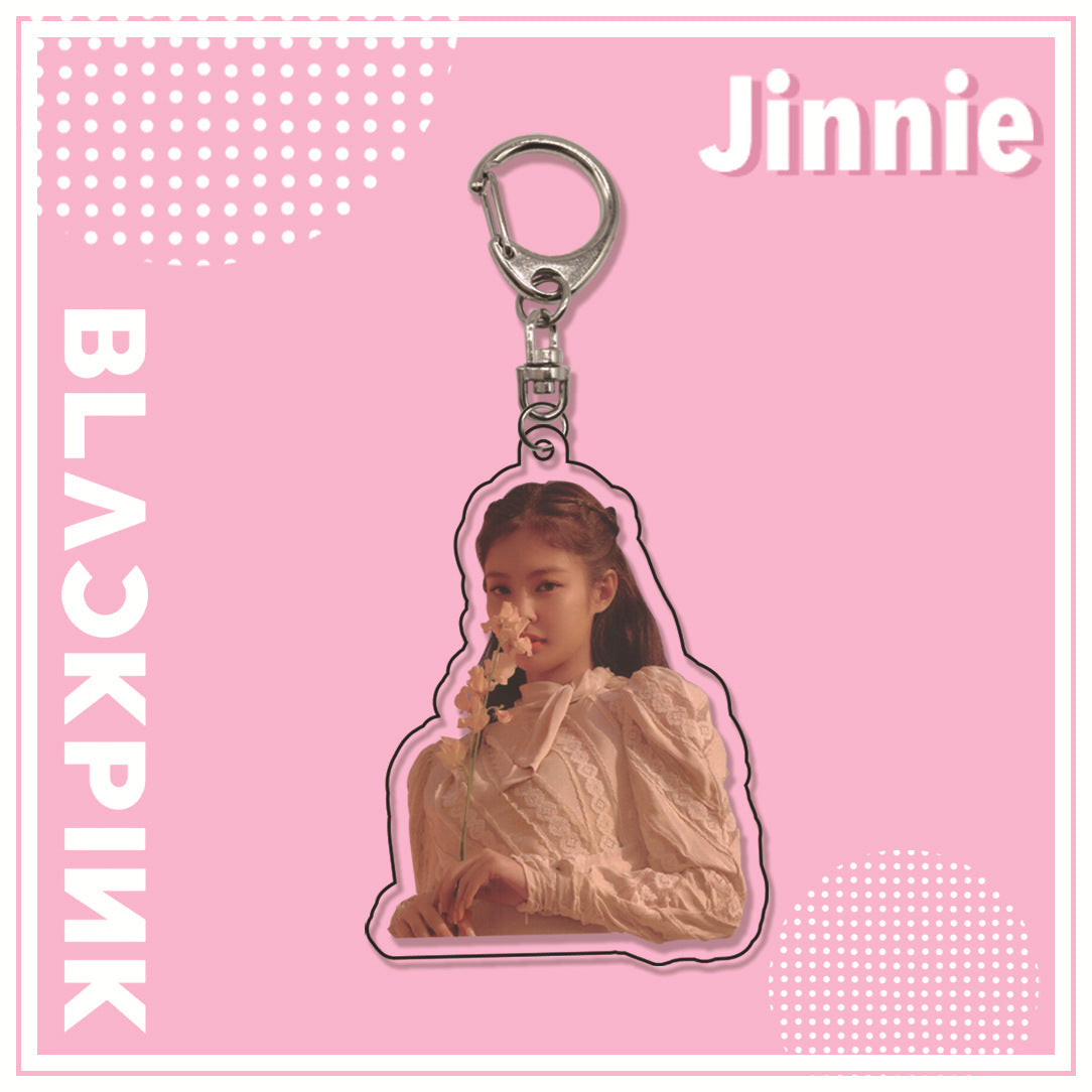 Acrylic pink ink double-sided blackpink keychain (Minimo de Compra 2)  MYA-ManM013