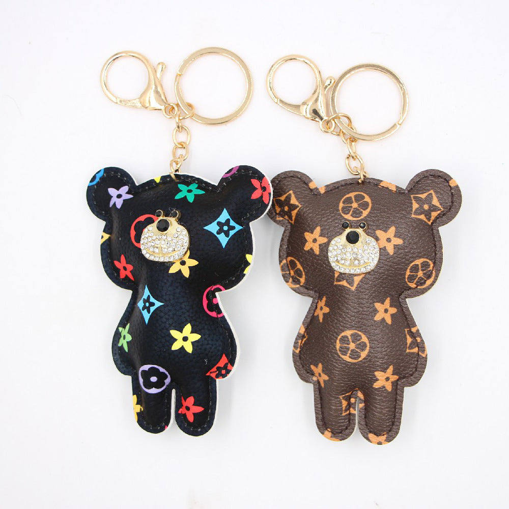 PU Leather Cartoon Bear Keychain MIC-Zuge047