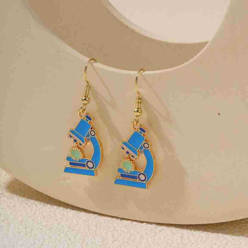 Alloy gene chemical microscope earrings (Minimo de compra 2) MIC-KuL002