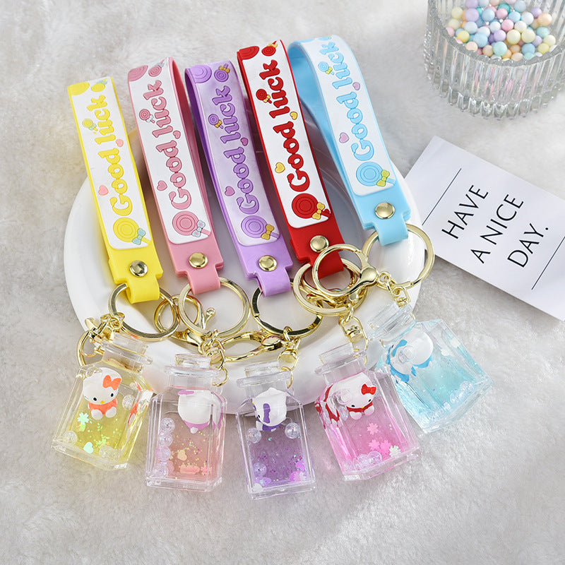 Keychain Acrylic Cute Cartoon Quicksand Bottle (S) MOQ≥2 MIC-XLu013