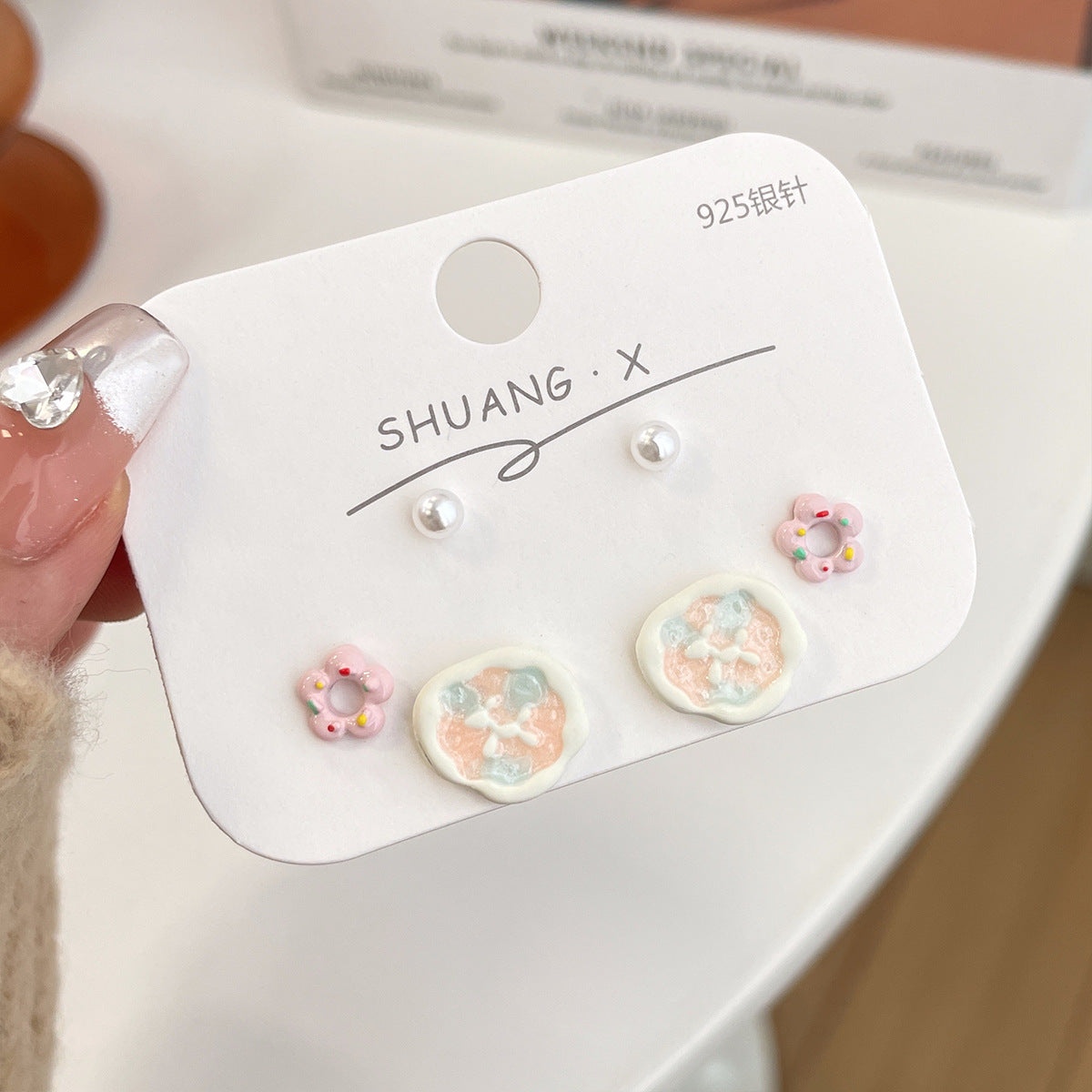 Acrylic Flower Butterfly Knot Earrings (Minimo de Compra 2) MIC-ShuangX029