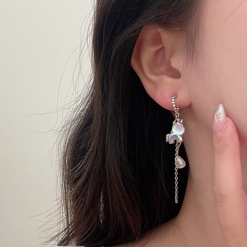 Alloy pony tassel earrings MYA-BLD095