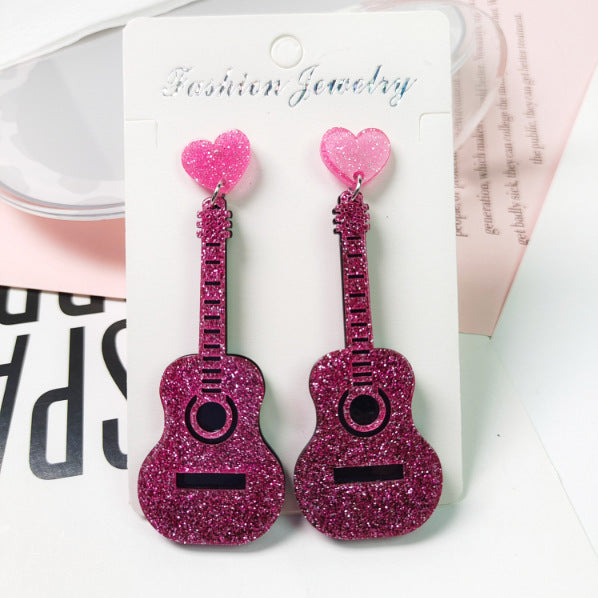 Alloy classical guitar earrings MIC-JiaY022