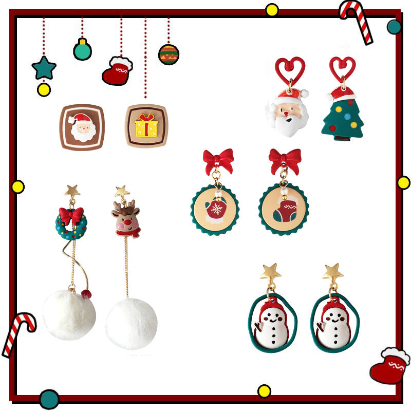 Alloy Christmas Cute Earrings MIC-BAOY050