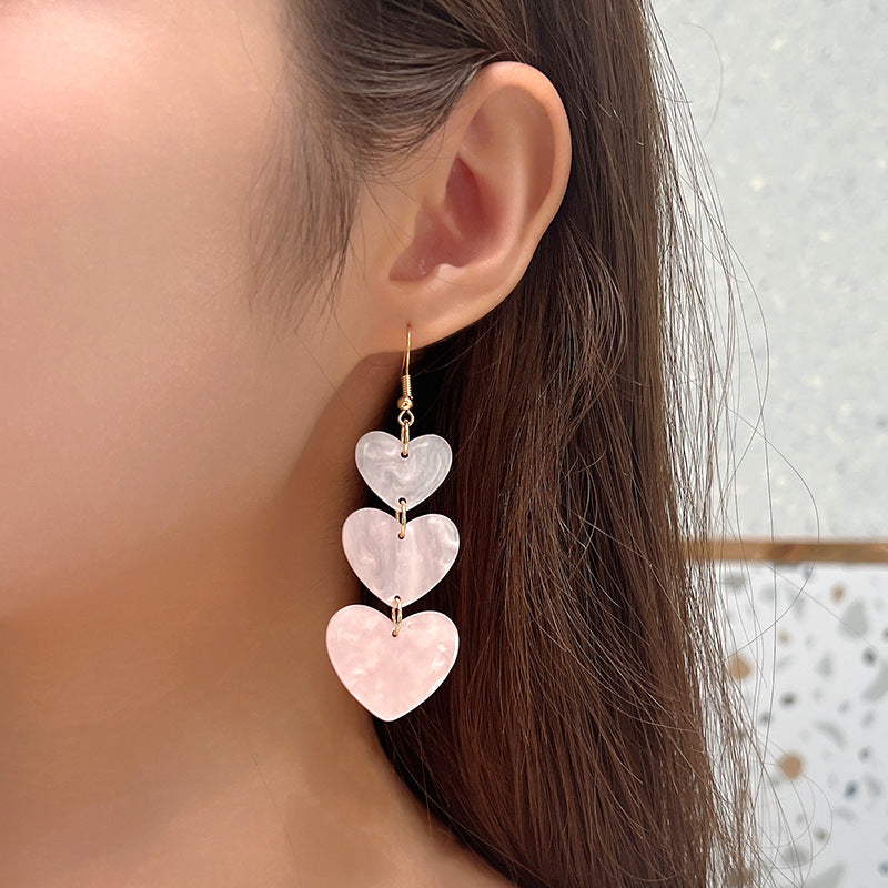 Alloy love versatile niche earrings (Minimo de compra 2) MIC-FuZ017