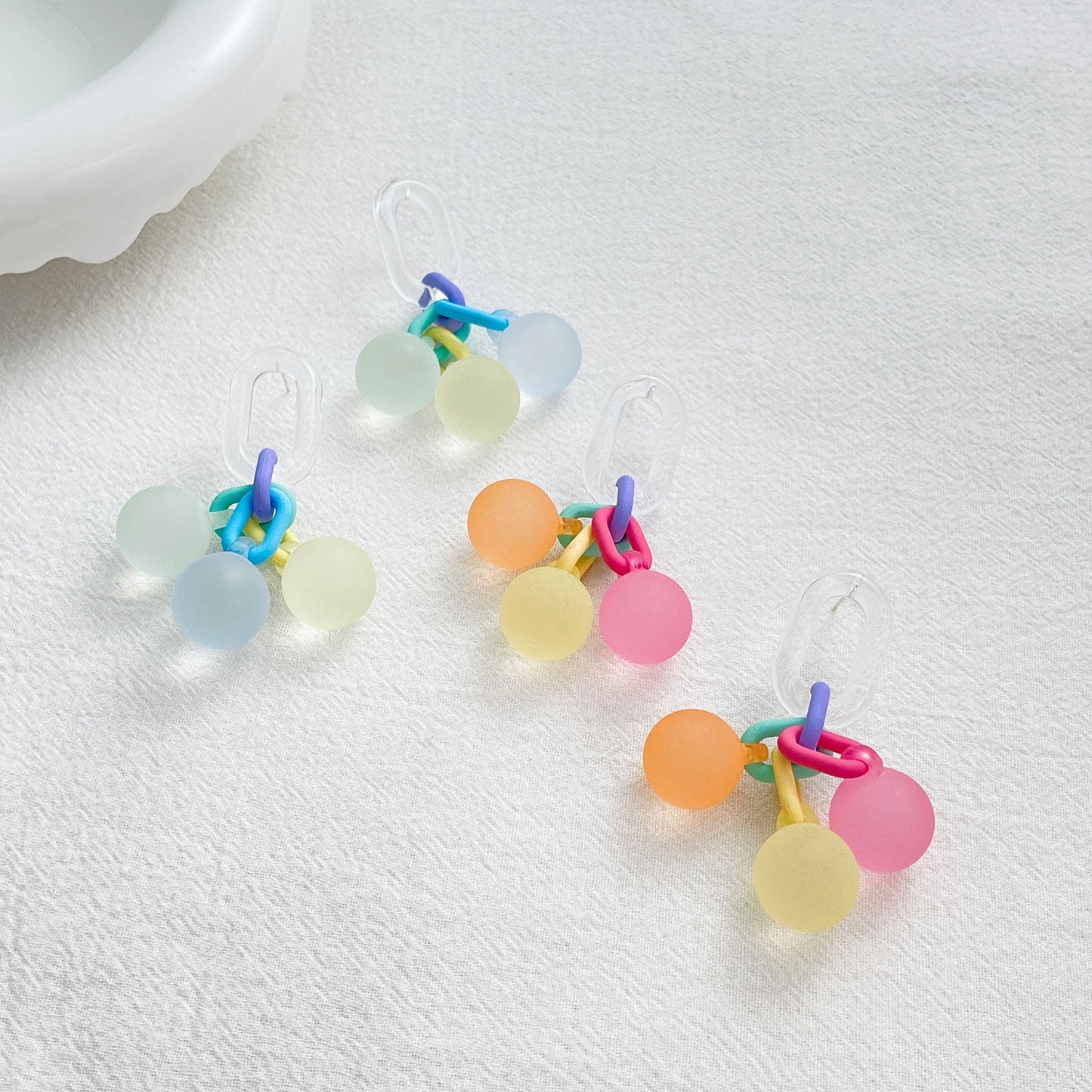 Alloy Colorful Bubble Sugar Earrings MIC-MaiD009