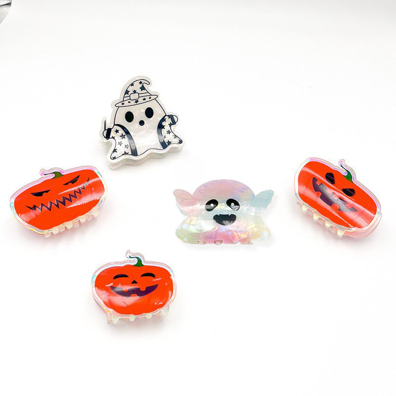 Plastic Halloween Ghost Hair Clip (Minimo de Compra 10) MIC-HangX003