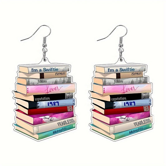 Alloy Music Fan Earrings MIC-JiaY020