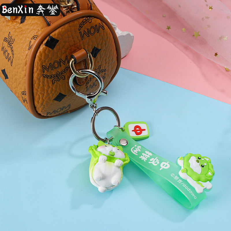 PVC new vegetable spirit cartoon keychain MIC-BenX015