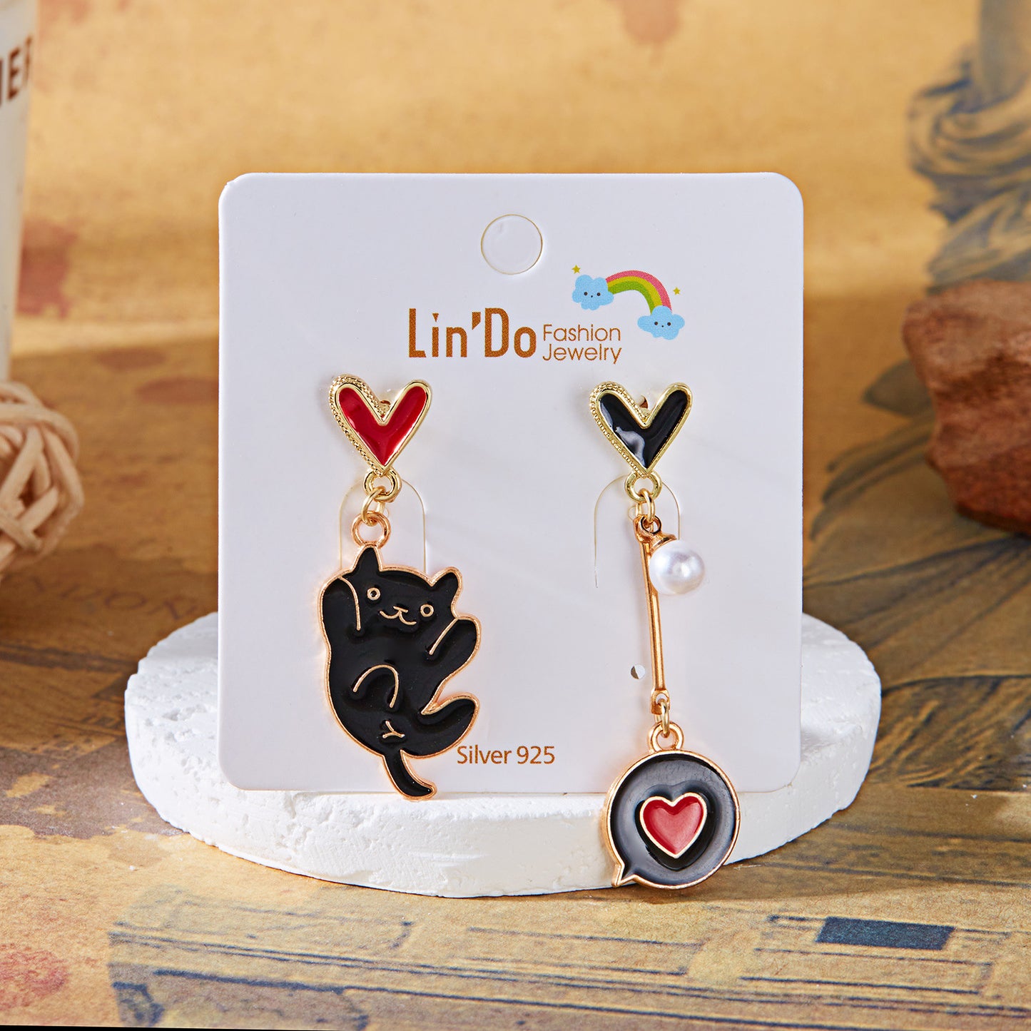 Alloy new cute cat earrings MYA-ChuY003