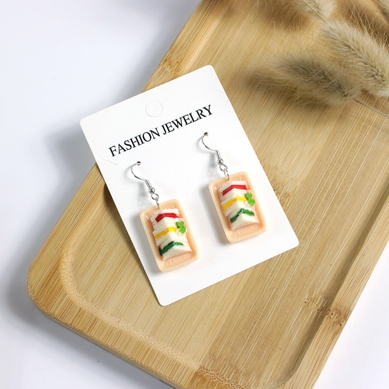 Acrylic Japanese Sushi Earrings  (Minimo de Compra 2) MYA-PingH029