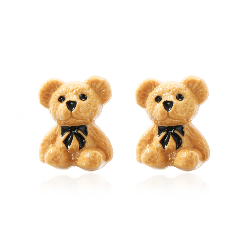 Alloy cartoon fruit bear earrings MIC-MaiD006