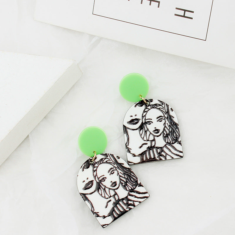 Alloy cartoon color contrast earrings MYA-XinT003