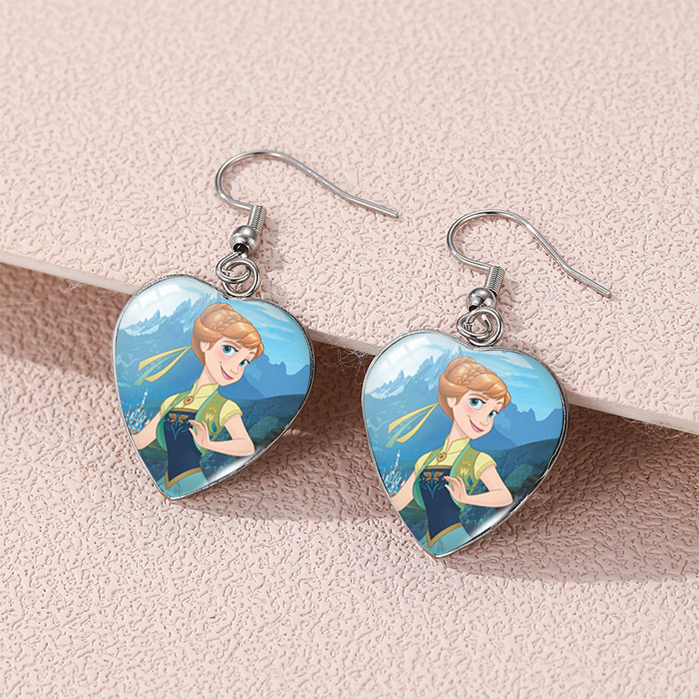 Alloy stainless steel ear hook Snow White Princess earrings (Minimo de compra 5) MIC-XiangL111