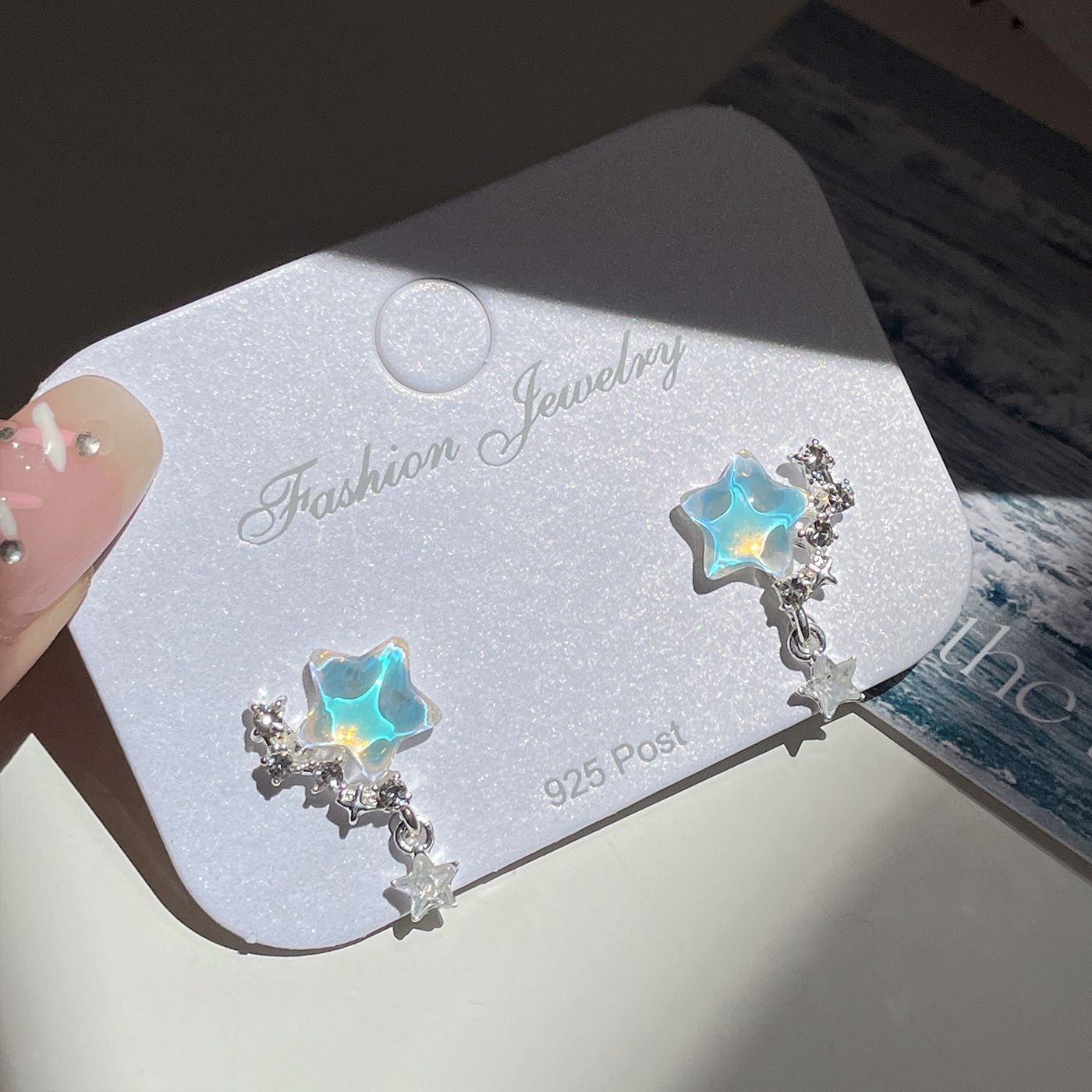 Alloy Ocean Series Blue Earrings MIC-ShuangX045