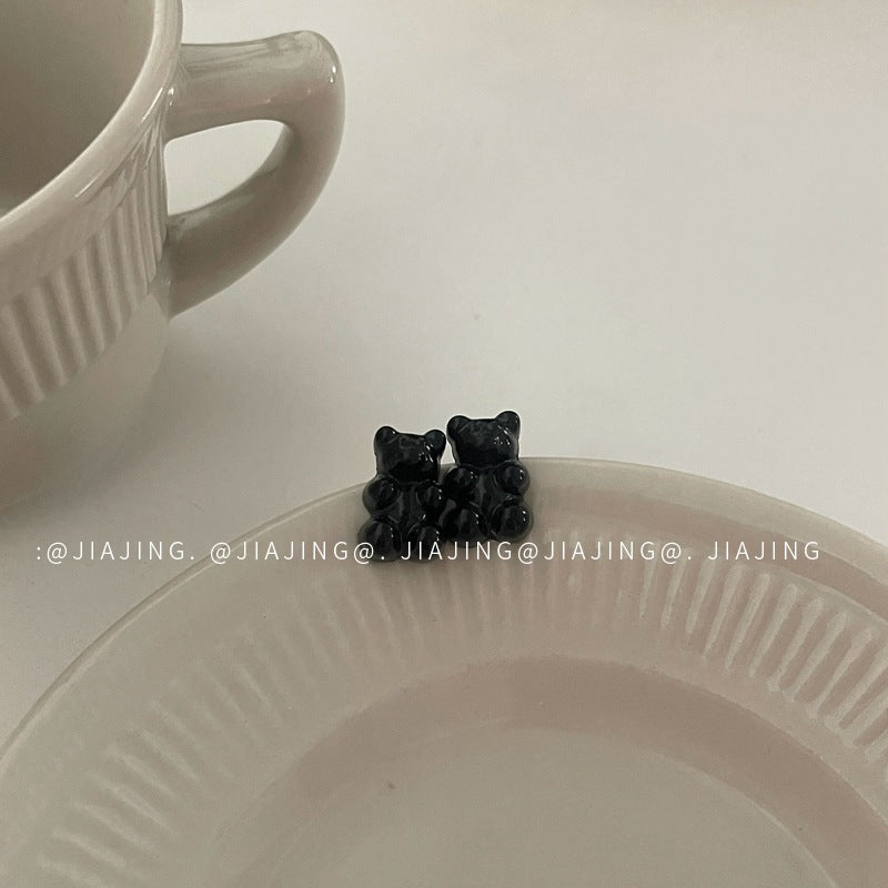 Alloy Candy Color Bear Earrings (Minimo de Compra 2) MIC-JiaJing007