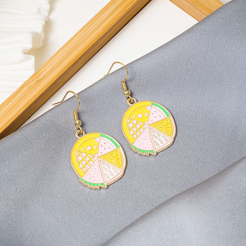 Alloy Panda Fruit Earrings MIC-MDD170