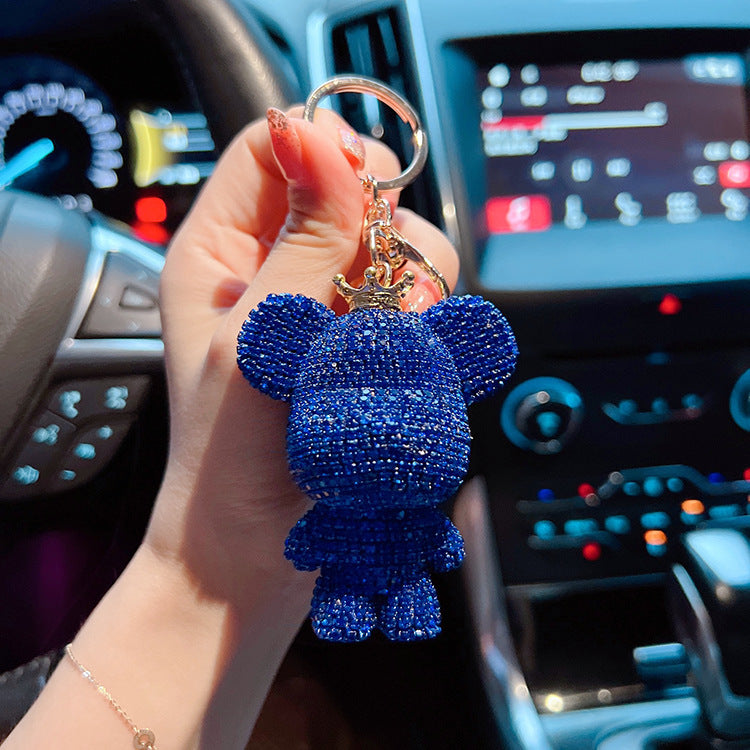 Diamond cartoon big bear keychain  （Minimo de compra 2） MYA-LianX012