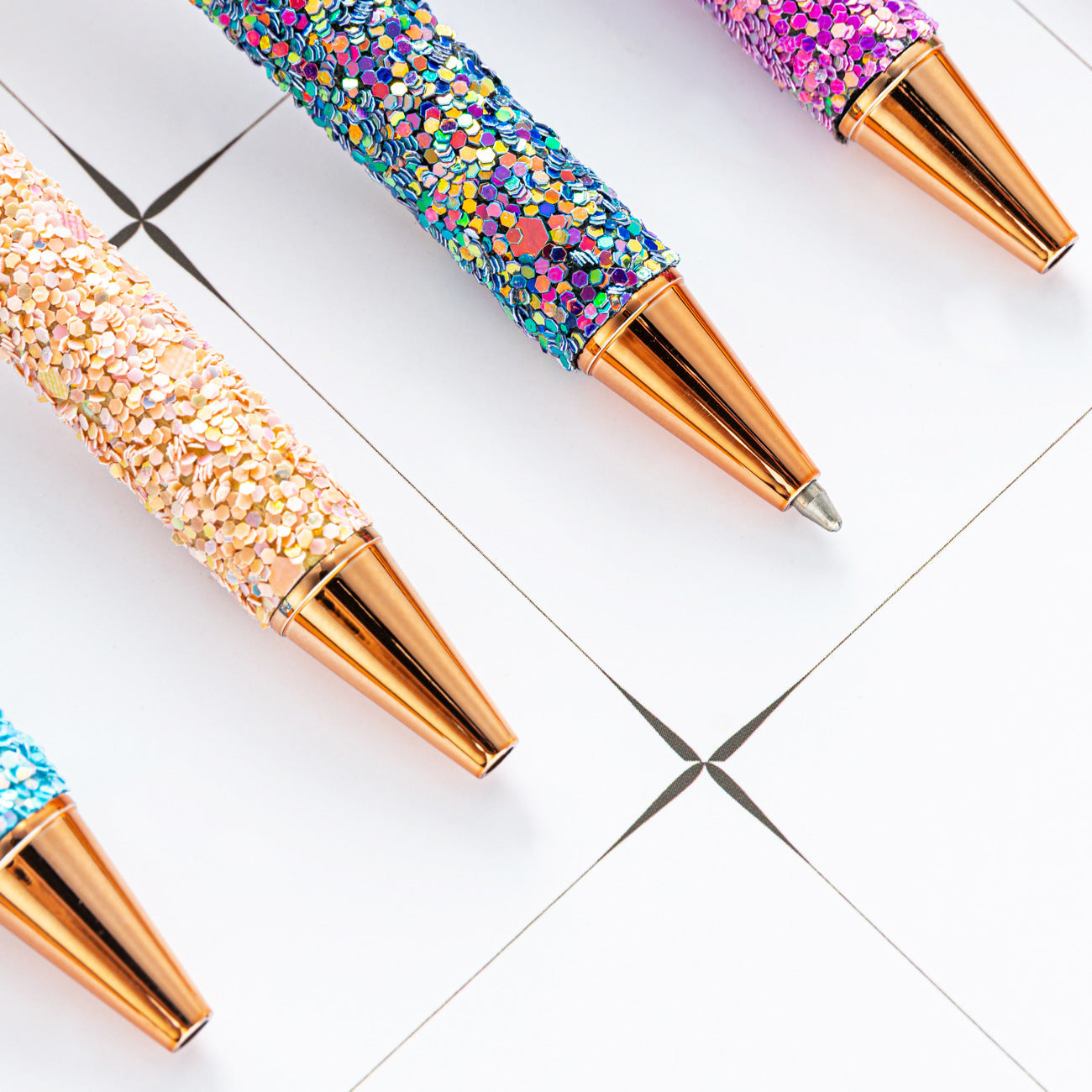 Ballpoint Pen Metal Sequin Press Pen JingL009