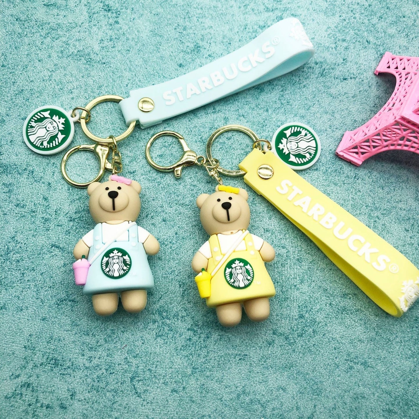 Keychains PVC Hardware Cute Cartoon Bear (M) Minimo de compra 2 LiangQ001