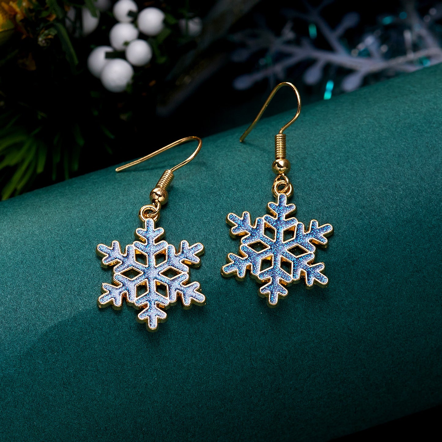 Alloy Santa Claus Bell Snowflake Earrings (Minimo de Compra 2)  MIC-JueH013