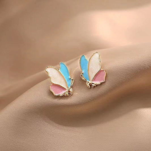 Alloy colored butterfly earrings (Minimo de Compra 3) MIC-WangX003