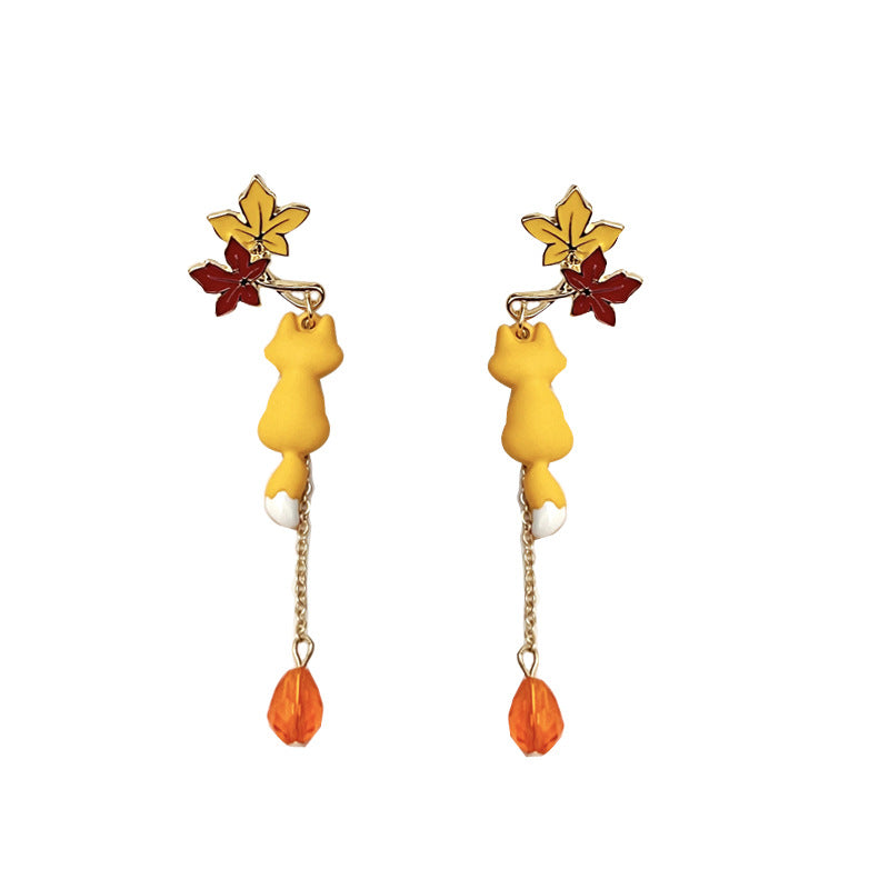 Alloy Little Fox Earrings (Minimo de compra 2) MIC-YBY024