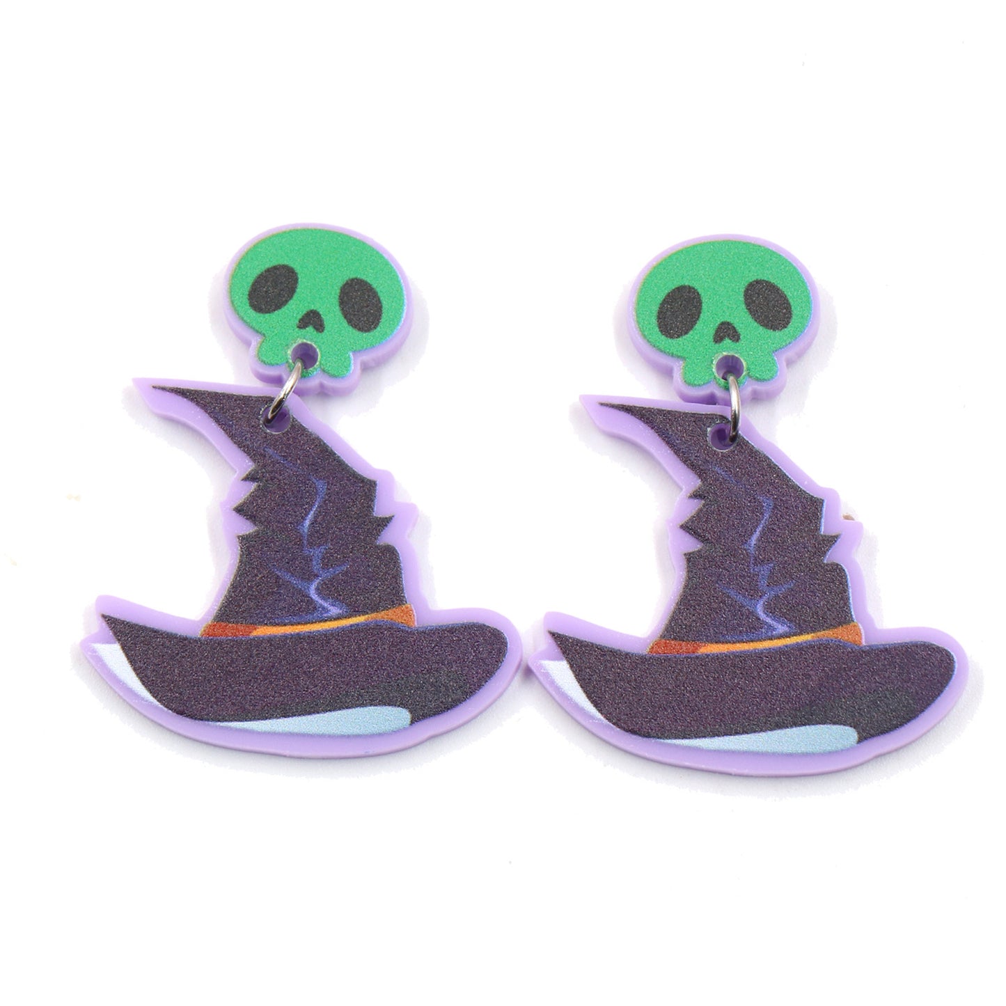 Acrylic Halloween Witch Hat Earstuds (Minimo de compra 5) MIC-XiaoY043